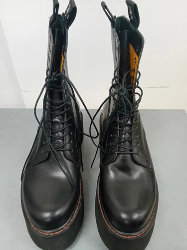 R13 black leather platform - r13,