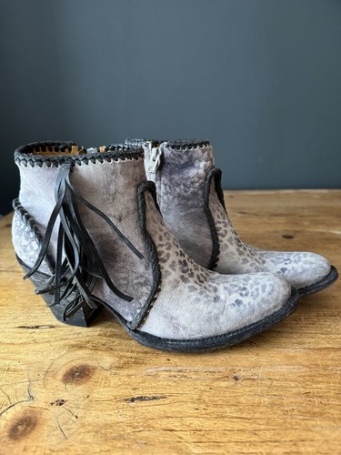 Soles grey leopard tassle - r,