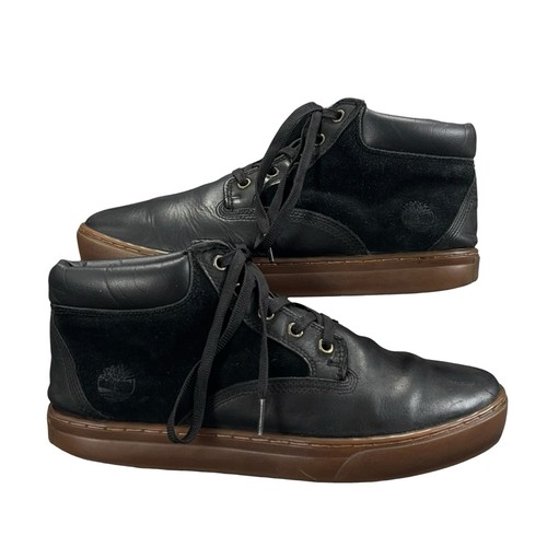 Timberland black suede mid top - black, mid-top