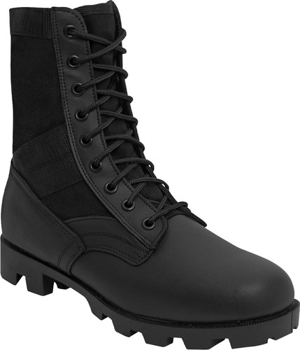 Black leather military jungle - leather,